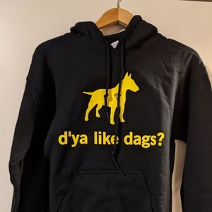 Men's hooded sweatshirt "d'ya like dags?" Size S